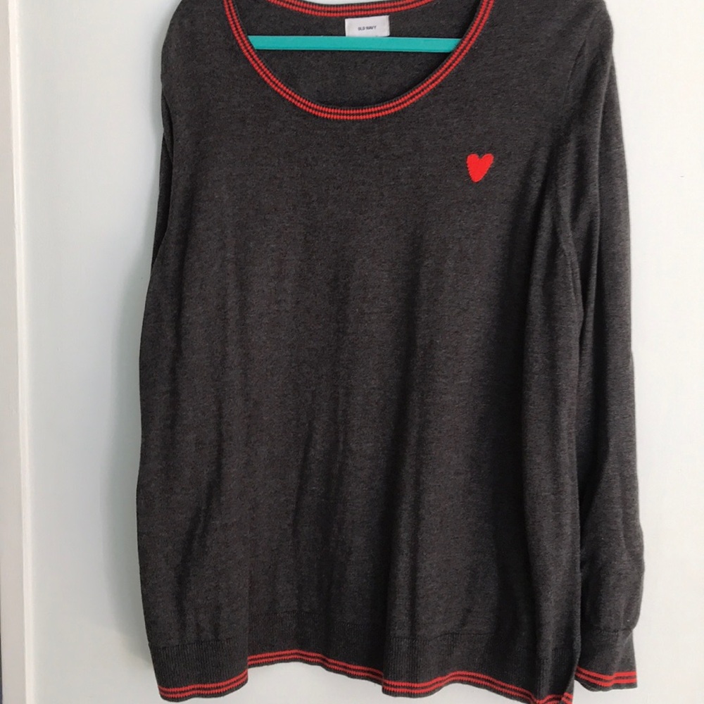 Old Navy sweater with orange detail